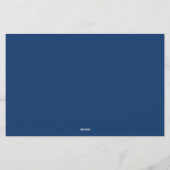 ミニマリスト海軍ブルー二モノグラ縁どム 便箋 (裏面)