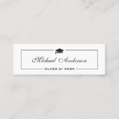 ミニマリスト海軍ブルー卒業ネットワ連絡ークング コーリングカード (正面)