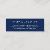 ミニマリスト海軍ブルー卒業ネットワ連絡ークング コーリングカード (裏面)