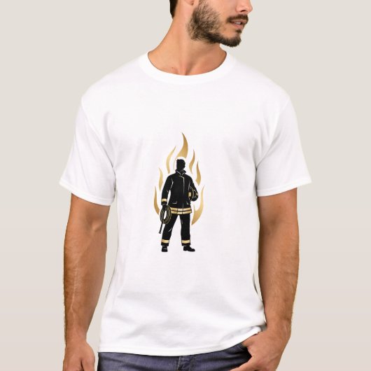 ミニマリスト消防士シャツ 男性への消防士ギフト Tシャツ (正面)
