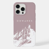 ミニマリスト淡い色のマウンテンピンクの電話ケース iPhoneケース (裏面)