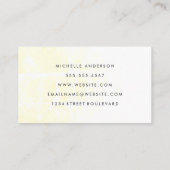 ミニマリスト淡い黄色と筆記体文字 名刺 (裏面)