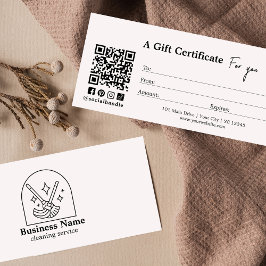 ミニマリスト清掃サービスのギフト証明書