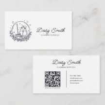 ミニマリスト清掃サービスロゴQRコード