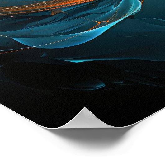 ミニマリスト火の水エネルギーアーモダント ポスター (角)