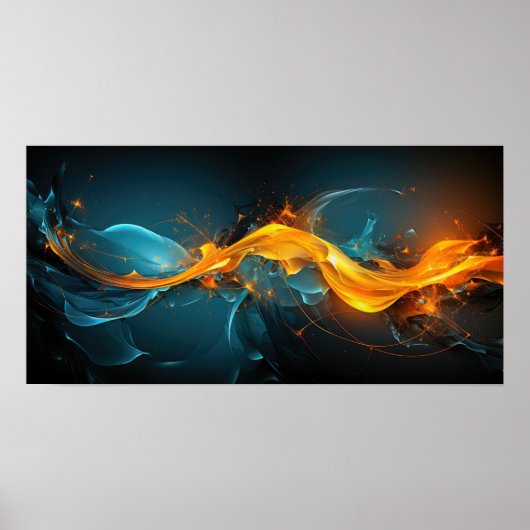 ミニマリスト火の水エネルギーアーモダント ポスター (正面)