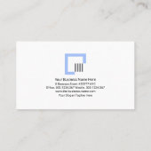 ミニマリスト灰色の垂直線構造エンジニア 名刺 (裏面)