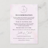 ミニマリスト灰色の水の色のラブバード結婚のURL エンクロージャーカード (正面)