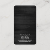 ミニマリスト灰色モダンスタイリッシュ材 名刺 (裏面)