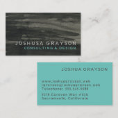 ミニマリスト炭水色洗浄プロフェッショナル 名刺 (正面/裏面)