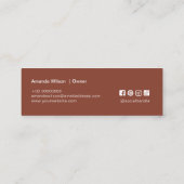 ミニマリスト焼きオレンジ清掃サービス スキニー名刺 (裏面)