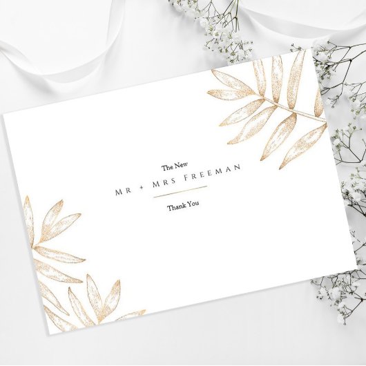 ミニマリスト熱帯サンキューカード サンキューカード