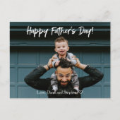 ミニマリスト父の日写真グリーティングポストカード ポストカード (正面)