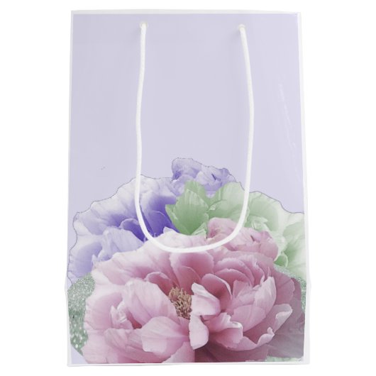 ミニマリスト牡丹抱き枕 ミディアムペーパーバッグ (裏面)