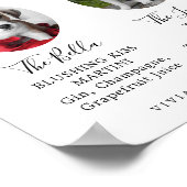 ミニマリスト犬の写真の署名ドリンクの看板 ポスター (角)