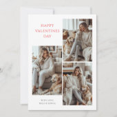 ミニマリスト犬の恋人バレンタインデーの写真カード シーズンカード (正面)