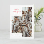 ミニマリスト犬の恋人バレンタインデーの写真カード シーズンカード (スタンド正面)