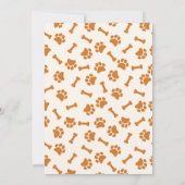 ミニマリスト犬の誕生日パーティー招待状 招待状 (裏面)