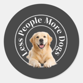 ミニマリスト犬好き - 人より犬 ラウンドシール