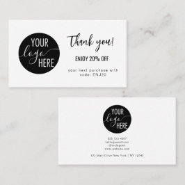 ミニマリスト独自のロゴありがとうご割引カード 割引カード