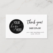 ミニマリスト独自のロゴありがとうご割引カード 割引カード (正面)