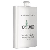 ミニマリスト独身キャンプパインツリーモノグラモダンム フラスク (右)