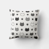 ミニマリスト猫顔装飾用クッション クッション (裏面)
