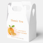 ミニマリスト甘いオレンジ柑橘系ベビーシャワー フェイバーボックス (オープン)