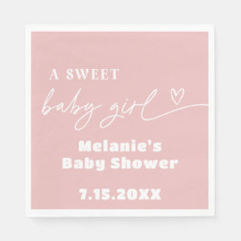 ミニマリスト甘い女の子の赤ちゃんシャワーの装飾 スタンダードランチョンナプキン
