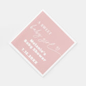 ミニマリスト甘い女の子の赤ちゃんシャワーの装飾 スタンダードランチョンナプキン (角)