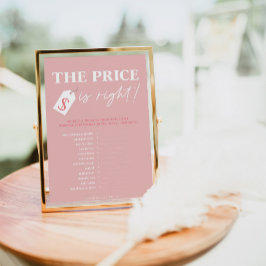 ミニマリスト甘い女の子の赤ちゃんシャワー価格が正しい 招待状