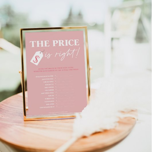 ミニマリスト甘い女の子の赤ちゃんシャワー価格が正しい 招待状