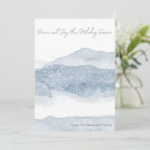 ミニマリスト用ホリデーカード |マウンテンシ絵画ーン シーズンカード (スタンド正面)