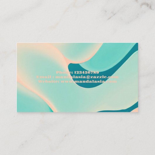 ミニマリスト用レインボー波パタモダンーン 名刺 (裏面)