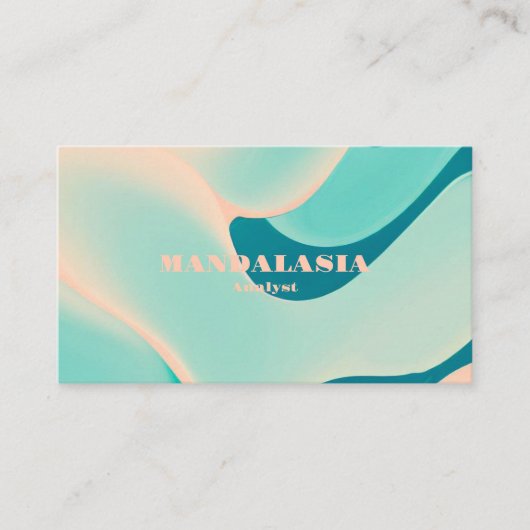 ミニマリスト用レインボー波パタモダンーン 名刺 (正面)