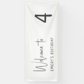 ミニマリスト男女兼用ウェルカムバースデーパーティー 横断幕 (縦)