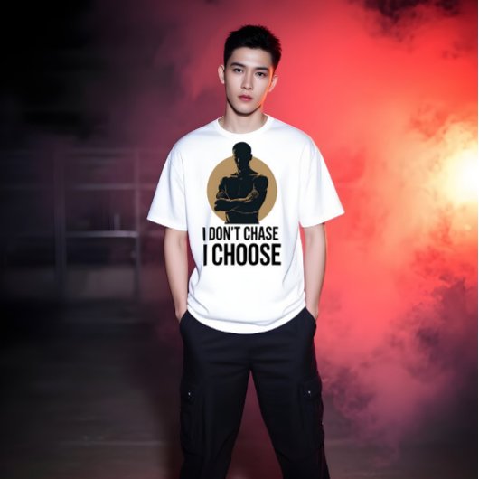 ミニマリスト男子Tシャツ 私は追わない Tシャツ