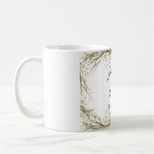 ミニマリスト白い素朴結婚な贈り物 コーヒーマグカップ (左)