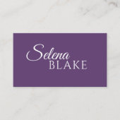 ミニマリスト白と紫 | QRコモダンード 名刺 (正面)