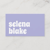 ミニマリスト白と紫 | QRコモダンード 名刺 (正面)