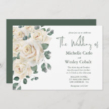 ミニマリスト白と緑のバラの風景結婚