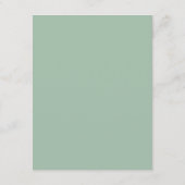 ミニマリスト白と緑のバラ結婚の詳細 エンクロージャーカード (裏面)