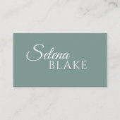 ミニマリスト白と緑 | QRコモダンード 名刺 (正面)