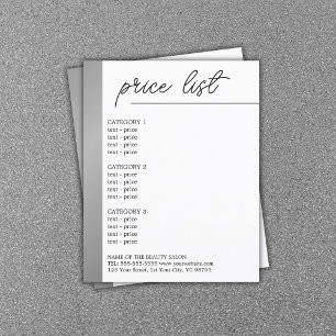 ミニマリスト白フェイク銀線美しいメニュー チラシ