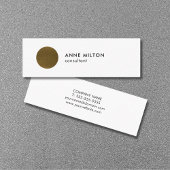 ミニマリスト白フェイク銅サークルコンサルタント スキニー名刺