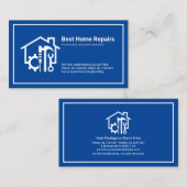 ミニマリスト白フレーム手作りツールホーム 名刺 (正面/裏面)