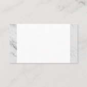 ミニマリスト白大理石トリム 名刺 (裏面)