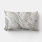 ミニマリスト白大理石波装飾枕 ランバークッション (裏面)