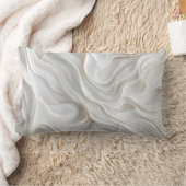 ミニマリスト白大理石波装飾枕 ランバークッション (ブランケット)