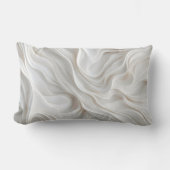 ミニマリスト白大理石波装飾枕 ランバークッション (正面)